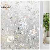 Floral Frosted Glass Window Covering