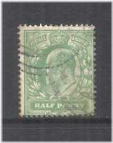 Edwardian Half Penny Green Stamp (1911)