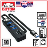 Data Sync 3-Port USB Hub with SD TF Card Reader