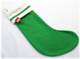 Festive Felt Stocking - Green & White Snowflake Pattern - 20