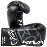 Guerrero Pro Fight Lace Up Leather Boxing Gloves - Black