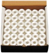 White L-Style Pre-wound Plastic Bobbins Pack