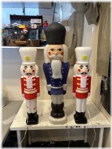 Festive Vintage Nutcracker and Toy Soldier Yard Set