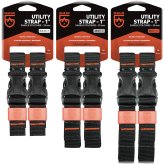 Black Utility Straps for Organizing Camping Gear (2-Pack)