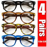 Retro Oval Reading Glasses Set