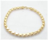 Golden Heart Reversible Anklet