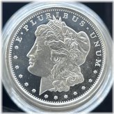 Fractional Morgan Silver Round