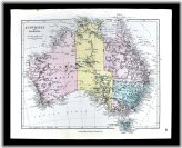 Oceania's Historic Cartographic Treasures: 1885 Stanford Map of Australia and Major Cities