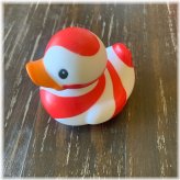Peppermint Striped Rubber Duck Toy