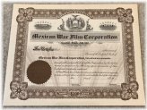 War Reels Investment Certificate