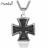 Vintage Iron Cross Pendant Necklace