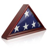 Cherry Wood Flag Display Case for Burial Memorabilia