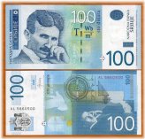 Tesla's Legacy - 100 Dinara Serbian Banknote