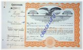 Vintage Reiter Dairy Company Bond Certificate