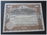 Vintage Escondido Oil Company Stock Certificate