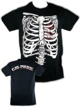 Straight Edge Hardcore Black T-Shirt with CM Punk Ribs Design