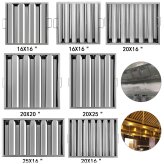 Stainless Steel Grease Exhaust Filter Baffle Set