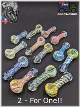 Rainbow Glass Spoon Pipes