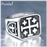 Jerusalem Cross Square Ring