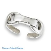 Polished Sterling Silver Adjustable Ring for Toes or Pinkies