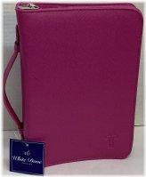 Pink Textured Vinyl Bible Tote