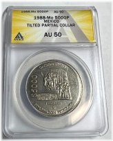 Mexican Oil Peso - 1988 Tilted Collar Error