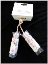 Fringe Tassel Curtain Tie Back in Pink Ivory Stripe