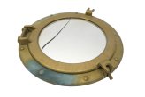 Nautical Reflections Brass Porthole Mirror