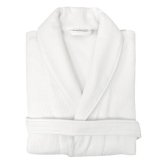 Pure Elegance White Waffle Terry Bathrobe