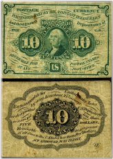 Rustic 1st Issue Fractional Note VF