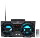 CityBeat Dual Speaker with Bluetooth, USB/SD, LED and Remote