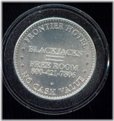 Frontier Hotel & Gambling Hall Blackjack Room Token