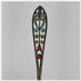 Norwegian Plique a Jour 900 Sterling Silver Spoon by Marius Hammer