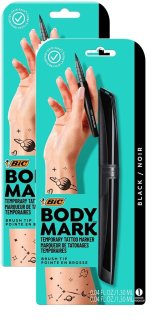 InkMaster Brushstroke Temporary Tattoo Markers, Onyx Black