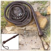 Genuine Leather Bullwhip with Wrist Strap