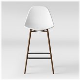 Copley White Plastic Stool
