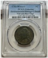 Vine & Bars 1793 Wreath Cent