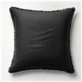 Luxe Linen Blend Pillow Cover - Washed Black