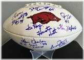 Razorbacks Legends Autographed Football