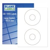 Blank Matte Labels for CD/DVD Templates - Size 5824