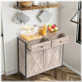 Barn Door Trash Cabinet