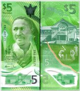 Bajan Polymer Currency: 5 Dollar Note, 2022 Edition