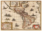 Exploration Map of 1627 - Vintage Style Wall Decor