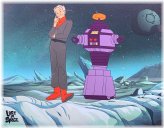 Sericel Artwork of Dr. Smith and The Robot from LOST IN SPACE TV Series