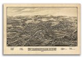 Vintage Waterville New York 1885 Panoramic Map - 16x24