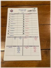 MLB Historical Lineup Card from June 23, 2009