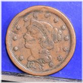 Regal 1836 Copper Coin - Visible Wear, Imperfections