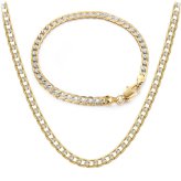 Diamond-Cut Gold Filled Necklace and Bracelet Set