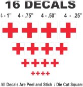 Red Cross Ambulance Decals for Vintage Toy Models and Dioramas