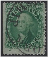 Antique United States Stamp with New York Steamship Cancel